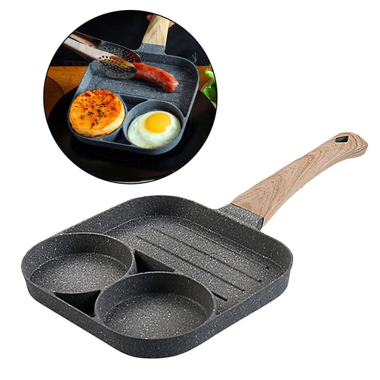 Breakfast Frying Pan – 3-in-1 & 4-in-1 Nonstick Egg Skillet for Gas & Induction