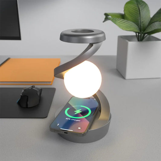 Levitating Ball Lamp with Wireless Charger - Floating RGB LED